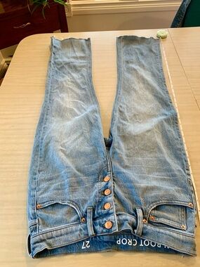 J. Crew Light Wash Bootcut Jeans with Raw Hem